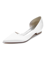 Chaussures de Mariée Femme à Plate avec Bout Pointu Unicolore