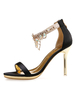 Chaussures de mariée haut talon strass cheville Strap sandales soirée