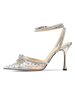 Chaussures de mariée pour femmes strass PVC supérieur bout pointu talon aiguille chaussures de mariée