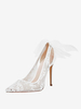 Chaussures De Mariée Transparentes En Dentelle Escarpins Mariage À Bout Pointu