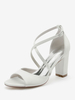 Chaussures de Mariées Femme avec Bout Ouvert Unicolore