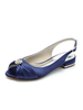Chaussures de Mariées Femme en Satin avec Bout Ouvert en Paillette Unicolore
