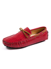 Chaussures de mocassins pour hommes à bout rond en cuir PU