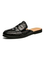 Chaussures de mocassins pour hommes populaires en cuir PU avec boucle à enfiler