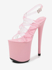 Chaussures De Pole Dance À Talons Hauts Plates-Formes Lacet Transparent