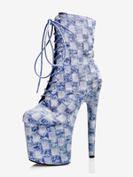 Chaussures de pole dance sexy à plateforme et talons hauts à lacets