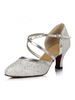 Chaussures de salon femme argent paillete boucle réglable