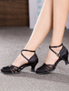 Chaussures de salon femme noir boucle réglable