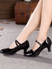 Chaussures de salon femme noir boucle réglable