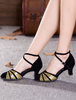 Chaussures de salon femme noir boucle réglable