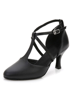 Chaussures de salon femme noir boucle réglable