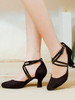 Chaussures de salon femme noir boucle réglable