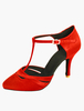 Chaussures de salon femme rouge talon sur-mesure