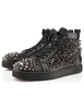 Chaussures de Skate homme 2021 Chaussures cloutées noires en cuir véritable
