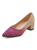 Chaussures de soirée à paillettes Femmes Bout pointu Escarpins à talons épais
