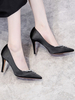 Chaussures de soirée à talons hauts Bout pointu blanc Strass Chaînes Chaussures de soirée