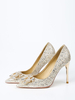 Chaussures de soirée à talons hauts chaussures de bal à bout pointu et strass