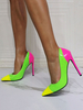 Chaussures de soirée à talons hauts vert herbe bout pointu talon aiguille talons de soirée