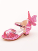 Chaussures de Soirée 2021 Glitter Rose Bout Ouvert Papillon Détail Chaussures Filles