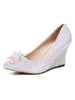 Chaussures de soirée femme à bout pointu et strass