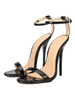Chaussures de soirée noir talon haut boucle réglable chaussures femme chaussures cérémonie sandales sexy
