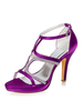 Chaussures de soirée Sandales Satin Femmes Chaussures de soirée avec strass