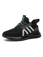 Chaussures de Sportes Baskets à Lacets avec Plateforme avec Crous Hommes Imprimés avec Bout Rond Comfortables et Respirantes Cousu Bicolores