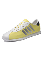 Chaussures de Sportes Baskets à Lacets Plates Hommes avec Bout Rond avec Semelles Elastique Bicolores Comfortables et Respirantes
