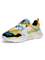 Chaussures de Sportes Hommes avec Plateforme Baskets Plates 2021 Imprimés à Lacets avec Bout Rond Multicolores Respirantes et Comfortables Légères