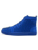 Chaussures de Sports Baskets Plates Hommes 2021 Bleu Foncé à Lacets avec Bout Rond Décors avec Cloutées Unicolore