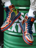 Chaussures de Sports Baskets Plates Hommes 2022 Imprimés à Lacets avec Bout Rond Multicolores Respirantes et Comfortables Légères