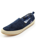 Chaussures en en velours côtelé bleu foncé