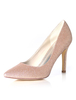 Chaussures femme champagne paillettes à bout pointu Chaussure mariée à talon haut chaussures de bal