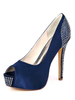 Chaussures femme Chaussure de mariage avec plateforme à talon haut décorées des perles brillantes Chaussure d\
