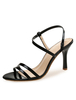 Chaussures Femmes 2021 Talon Haut Noir Bout Ouvert Lanière Chaussures Femmes