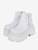 Chaussures gothiques Lolita en cuir PU blanc chaussures Lolita à talons compensés