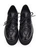 Chaussures gothiques Lolita Flatform noir à lacets à bout rond Pompes Lolita en cuir Synthétique Déguisements Halloween