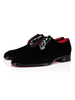Chaussures Habillées Homme avec Bout Rond en Cuir Synthétique à Lacets Unicolore