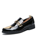 Chaussures Habillées Homme avec Bout Rond en Métal Unicolore en Cuir Synthétique