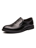 Chaussures Habillées Homme avec Bout Rond Unicolore en Cuir Synthétique