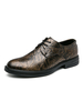Chaussures Habillées Homme en Cuir Synthétique avec Bout Rond à Lacets Imprimé