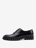 Chaussures habillées hommes pour mariage à bout rond rivets en cuir de vache