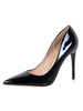 Chaussures habillées noires à talons pointus pour femmes