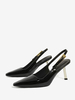 Chaussures habillées noires pour femmes escarpins à bout pointu et à talons hauts de forme spéciale