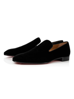 Chaussures habillées pour homme à bout carré en cuir suédé à enfiler chaussures de costume noires