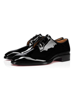 Chaussures Habillées Pour Homme À Bout Carré Slip-On En Cuir Verni Véritable Chaussures De Costume Noires