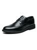 Chaussures habillées pour homme à la mode à bout pointu; chaussures décontractées en cuir PU à lacets