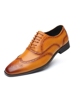 Chaussures habillées pour homme avec sangle à bout pointu élégant en cuir PU réglable