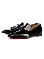 Chaussures habillées pour homme bout rond rivets noirs chaussures de soirée en cuir de vache à enfiler