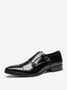 Chaussures habillées pour homme chaussures de mariage de qualité à bout carré avec boucle et sangle de moine